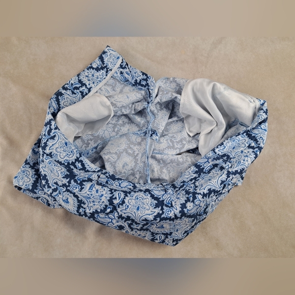 J.McLaughlin 7" Shorts Paisley Print Pockets Blue White Preppy Golf Size 12 - Picture 4 of 8